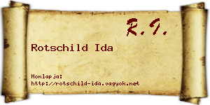Rotschild Ida névjegykártya